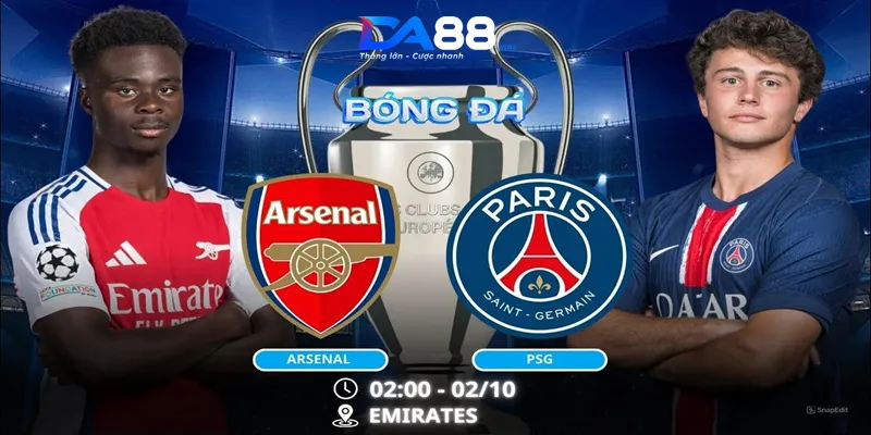 Phân tích phong độ của hai câu lạc bộ Arsenal vs PSG ngày 02/10/2024 lúc 02h00